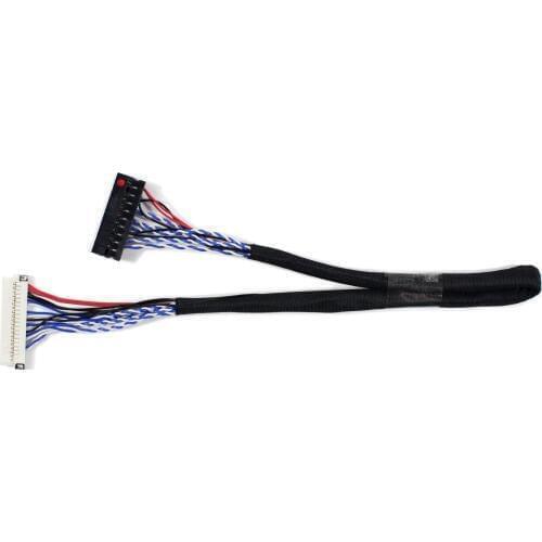 LVDS CABLE DF19-20P single 1ch 6bit for 10inch 12.1inch 14inch LCD Screen