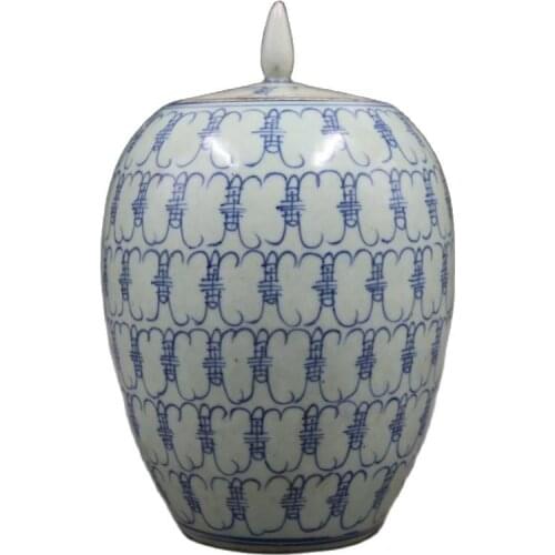 Chinese Old Porcelain Blue And White Baishou Porcelain Pot