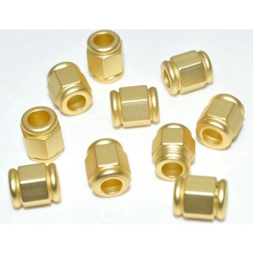 New Design Water Pipe Connector Shape Gold Plating Matt Loose Beads Fashion Copper DIY Jewelry Making Findings 20pcs