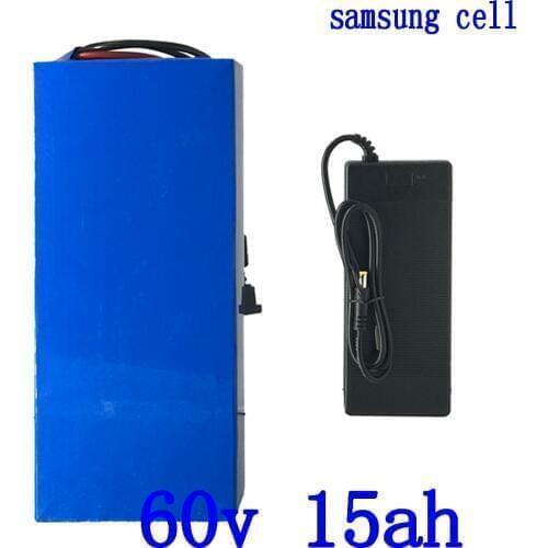 60V Lithium ion electric scooter battery 60V 15AH ebike battery 60V 15Ah electric bicycle battery use samsung cell with charger