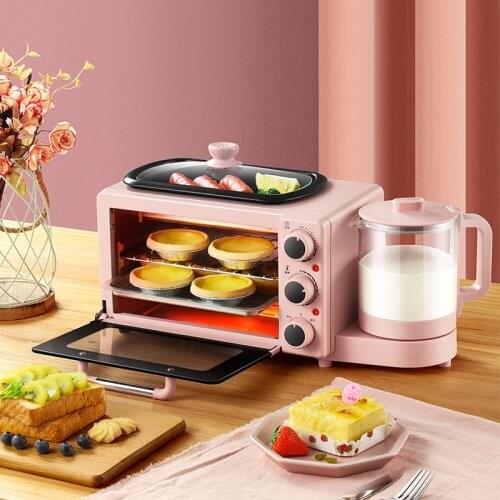 Household Electric Oven Fried Egg Coffee Machine Breakfast Machine Four-In-One Multi-Function Steaming Baking