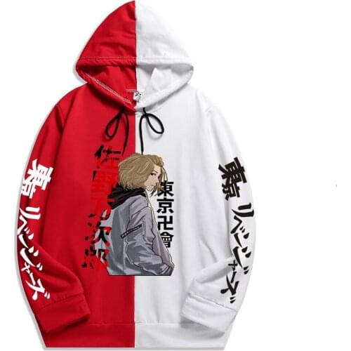 Fashion Summer Anime Tokyo Revengers Mens Sportswear Hoodie Print Double Color Hoodies Sweatshirt Harajuku Thin Clothing