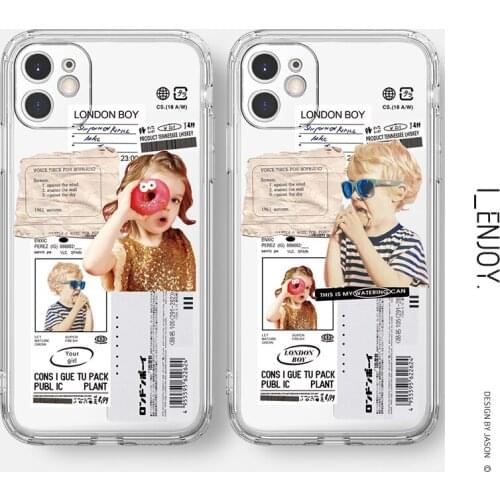 Official Original Transparent Soft Case for Apple iPhone 11 12 13 Pro MAX SE 2020 XR XS X 6 6s 7 8 Plus Shockproof Couple Phone