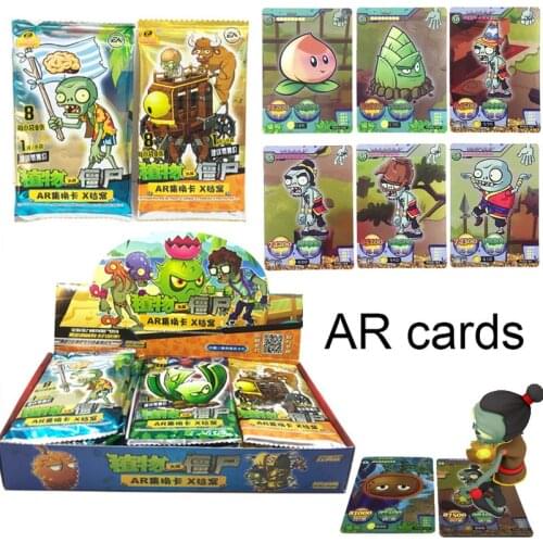 Board Game Flash Table Cards Plants Zombie Shining Cards VS Collections Children Toys AR Card Educational Kids Gifts