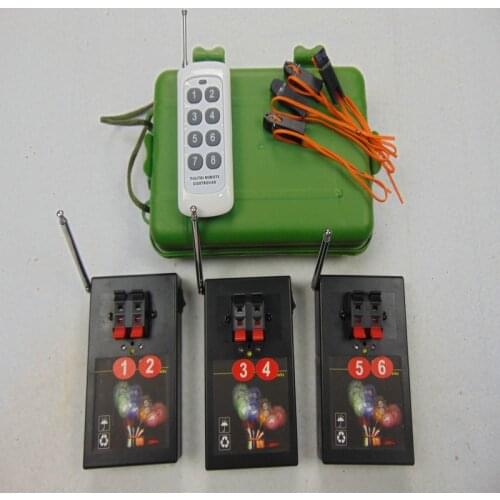 New Year Use 433mhz 6 Cues Remote Special Eff Fireworks Receiver Electric Wire Professional Stage Smart Switch Wedding Equipment