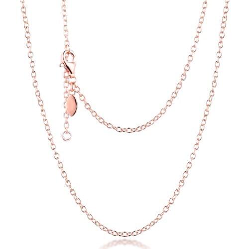 GPY Necklaces Rose Gold Chain Necklace Sterling Silver 925 Jewelry Women Collare Mujer Naszyjnik Colar Joyas de Plata