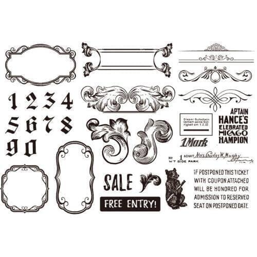 Frame Clear Stamp for Scrapbooking Transparent Silicone Rubber DIY Photo Album Decor 1429