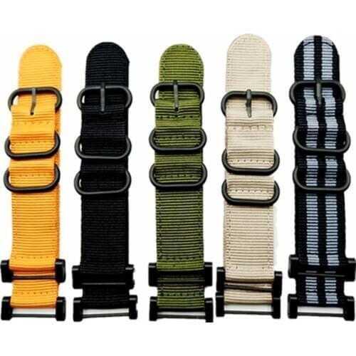 Watch Band Strap Nylon Zulu Watchband 24MM +1 set Adapters +Tools 5 Color Quick Drying For Suunto Core Series Traverse