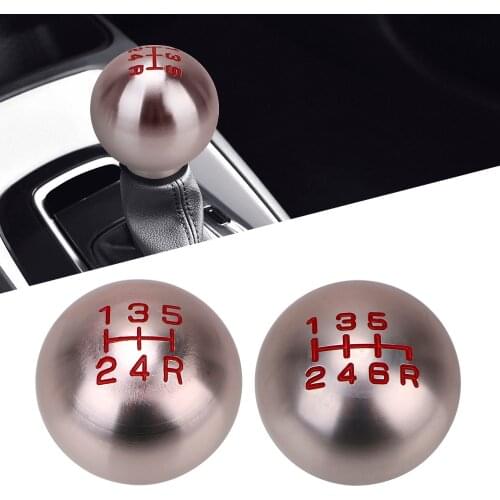 Thread Shifter Lever Handle Universal Aluminum Alloy Gear Shift Knob Ball 5/6 Speed Manual Transmission For Car