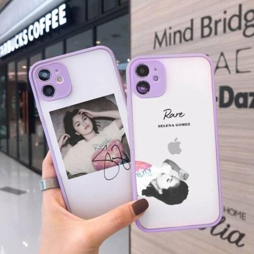 Selena Gomez - Rare luxury shell Phone Cases funda matte transparent For iphone 7 8 11 12 plus mini x xs xr pro max cover