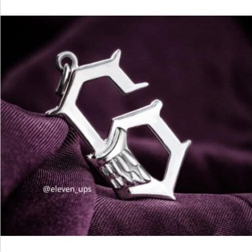 Silver Necklace Bleach Blade Grimmjow Jeagerjaques Break Face Pendant Cosplay