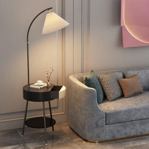 Modern Minimalist Wireless Charging Led Floor Lamp Living Room Home Decor Standing Light Bedroom Bedside Lamp Sofa Corner Lamp