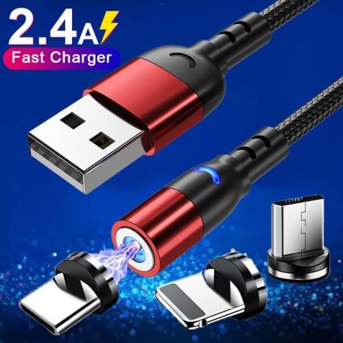 Universal Phone Magnetic Cable LED USB Micro USB Type C Charging Cord For iPhone 12 Pro Max 12 Pro Xiaomi 11 10 Huawei P40 P30