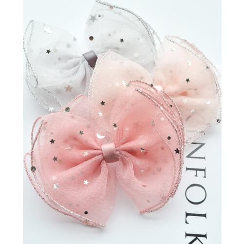 Pet Grooming bows hairpin Big Dogs bows Yarn quality sweet bowknot hair clips Accessories 12pcs/lot