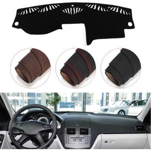 Console Dashboard Suede Mat Protector Sunshield Cover Fit For Mercedes Benz C class 2007-2013