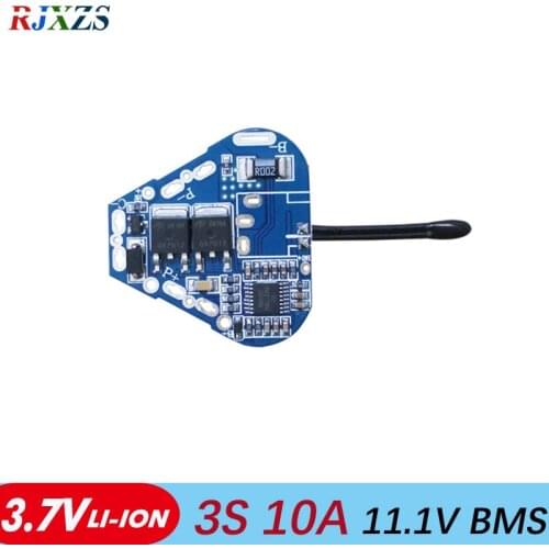 3S 1p 10A 11.1V li-ion DIY BMS PCM battery protection board bms pcm with balancing for LicoO2 Limn2O4 li battery 550W motor