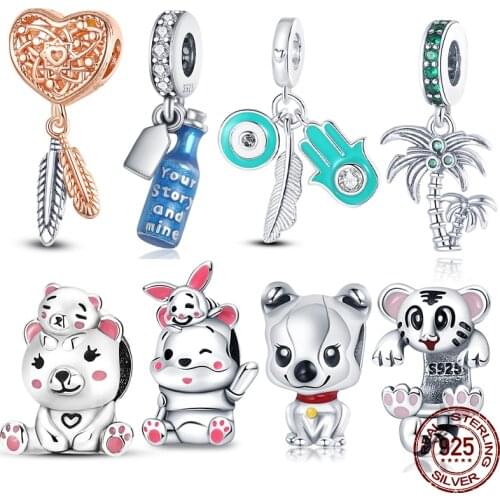 2020 New S925 Sterling Silver Shining Earth Moon Charm Fit Original 3mm Bracelet&Bangle For Women Birthday Fashion Jewelry Gift