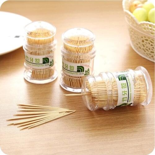 1 Bottle Of Bamboo Toothpicks Double-Headed Disposable Bamboo Toothpicks