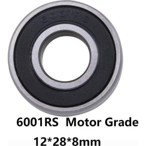 2pcs/lot 6001RS Bearing Motor Grade Cover Sealed Deep Groove Ball Miniature Bearing 6001-RS 12*28*8mm 12x28x8 52100 Chrome Steel
