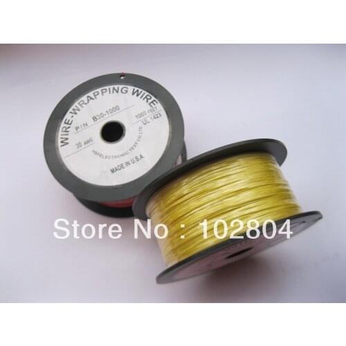 5 roll 1000ft 30AWG Wire-Wrapping Wire Sliver Plated Copper Yellow Color
