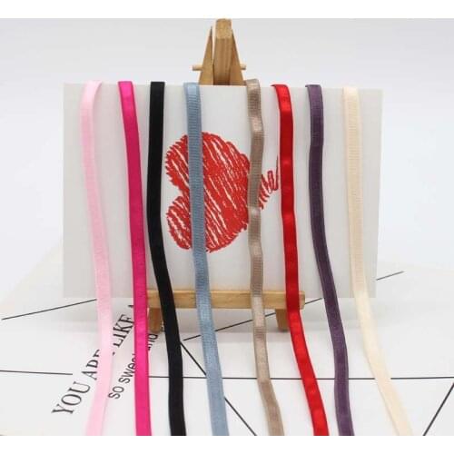 5Yard 6mm Bright Shoulder Strap Nylon Elastic Band For Women Underwear Bra Strap Hat Accessories Material
