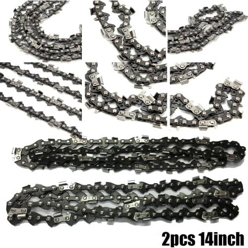 2Pcs Chain 14inch Chains Chainsaw Chain 3/8 Inch Wood Cutting Tools 52 Links For Bosch AKE35s
