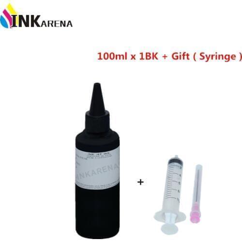 INKARENA Black Printer ink Refill Ink kit Replacement for HP Inkjet Printers for Epson printer CISS system Refill 100ml Bulk