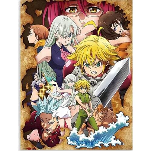Home Decor Canvas Painting HD Print The Seven Deadly Sins Pictures Bedroom Bedside Background Wall Art Modular Anime Role Poster