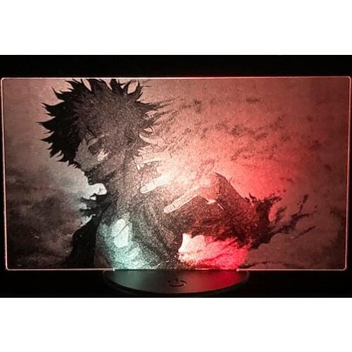 Remote Control Two Tone Lamp My Hero Academia Dabi Japanese Anime Manga Color Changing Two Tone Led Light Two Tone 3D Lamp Kid