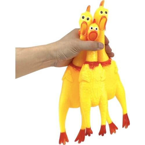 Enamel Material Rubber Chew Pet Dog toys Molar Chew Toys Screaming Chicken Squeeze Squeak Sound Puppy Toy Funny Dog Toy