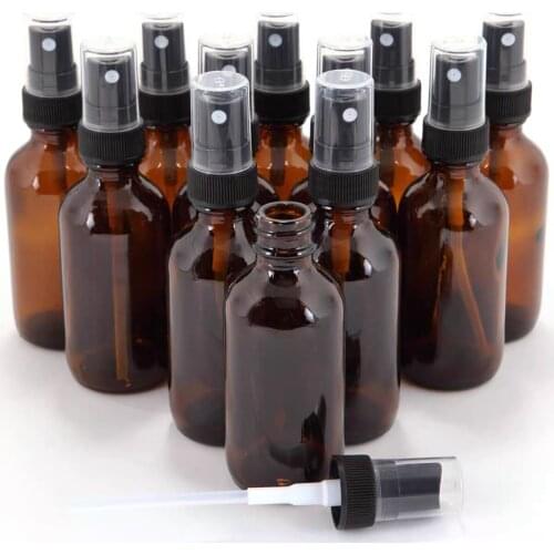 300pcs 5/10/15/20/30/50/100ml Spray Bottle Amber Glass Bottles Essential Oil Mist Spray Container Case Refillable travel bottles