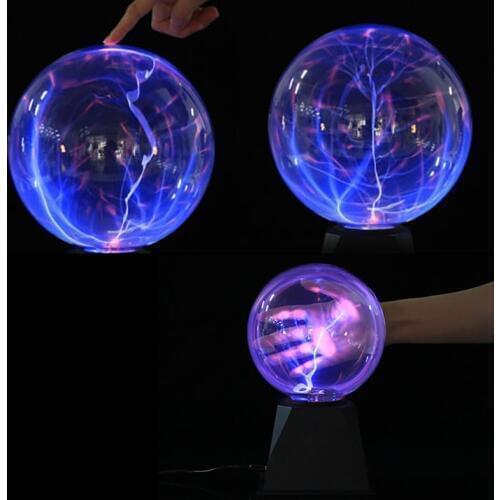 Crystal Plasma Ball Night Light Magic Glass Sphere Novelty Lightning Ball Plasma Table Levitating Lamp Lifesmart 6 Inch 8 Inch