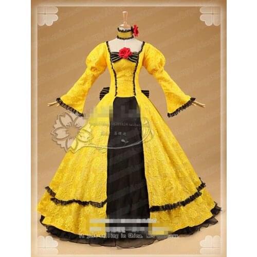 RIN VOCALOID Cosplay Rin Cosplay Costume rin Classical version party full Court dress custom size/made halloween costumes for wo