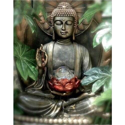 Kexinzu 5d Full DIY Square Diamond Painting Cross Stitch Buddha statue 3d Round Embroidery Mosaic Resin Home Decor Gifts K50