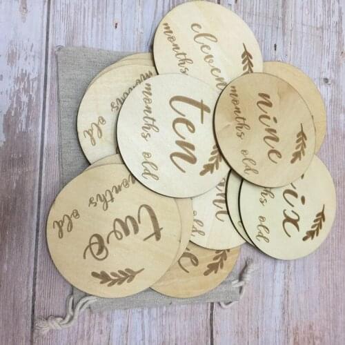 2019 custom baby announcement wood plaque milestone cards