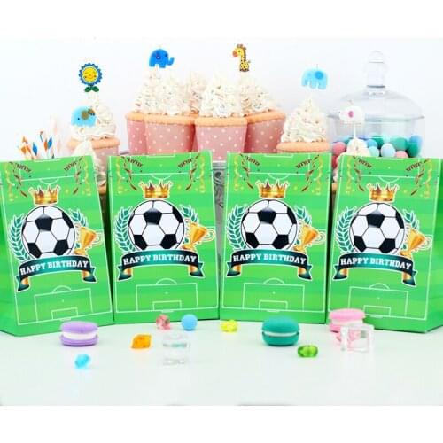 Soccer Favor Box Candy Box Gift Box Cupcake Box Boy Kids Birthday Party Supplies Decoration Event Party Supplies