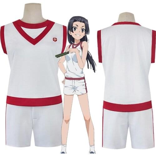 Japanese Anime A Certain Scientific Railgun Misaka Mikoto Cosplay Costume Summer Outdoor Sportswear Suit for Women Clothes