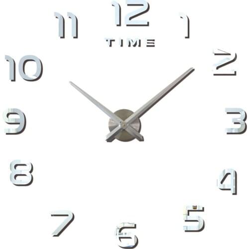 Creative wall clock diy Acrylic clock Living room home decoration Oversized mirror wall sticker clock