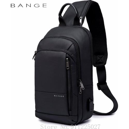 Xiaomi Mens Business Messenger Bag Trend Chest Bag USB Charging Waterproof Oxford Cloth Crossbody Shoulder Bag Short Trip Pack