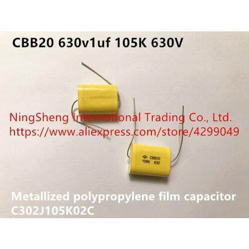 Original new 100% CBB20 630v1uf 105K 630V metallized polypropylene film capacitor C302J105K02C (Inductor)