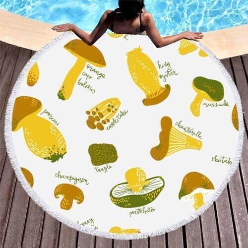 Big mushroom beach blanket kids 3D psychedelic landscape Sherpa beach blanket Home Decor Boho Style Bath Towels Dropshipping