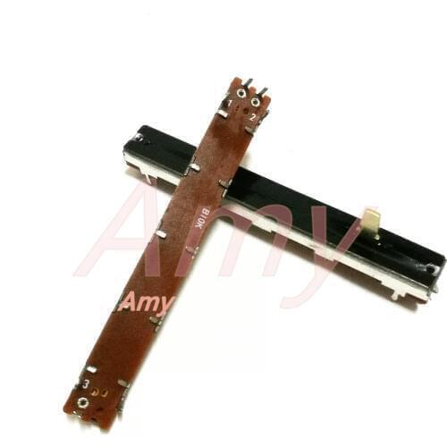 20pcs/lot 7.5 cm potentiometer B10K single 3 foot long axis 15MM mixer single slide volume fader