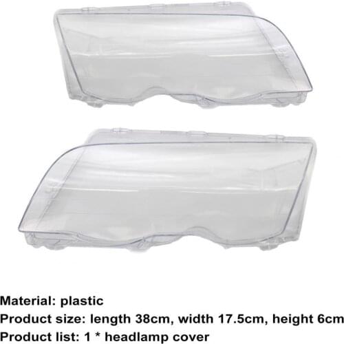 Headlight Lens Shell Sturdy Long Service Plastic Headlamp Cover Lampshade Modification 63126904298 for BMW E46 Hatchback 99-02