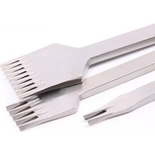 Belt Hole Puncher White Steel DIY Diagonal Flat Olive European Style Set Leather Craft Kit Leathercraft Punching Toos