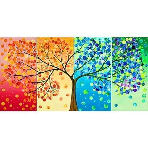 Needlework Pachira macrocarpa Diy diamond painting square resin diamonds money tree pasted painting cross stitch DIY picture