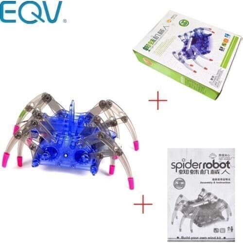 Spider Toys DIY Assemble Intelligent Electric Robot Toy Kids Educational DIY Toys Kit Assembling Building Puzzle Toys Gift