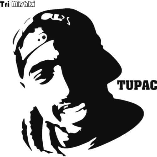Tri Mishki HZX460 15.4*15cm Tupac Shakur car sticker funny auto car stickers