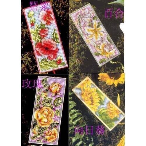 Fishxx Cross-Stitch T330 Flowers Bookmarks On Needlework Patterns Embroidery 14CT Cross Stitch 100% Egyptian Cotton