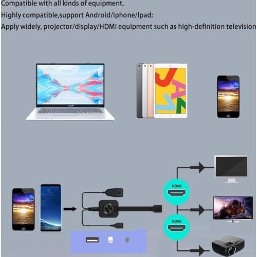 W13 1080P Wireless WiFi Display TV Dongle Receiver TV Stick Support DLNA Miracast Airplay for Projector HDTV Mirror Screen