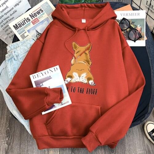Talk To The Fluff Printing WomenS Hooded Coldproof Vogue Streetwear New Loose Vintage Autumnhoodie Big Size Womens Sweatshirt